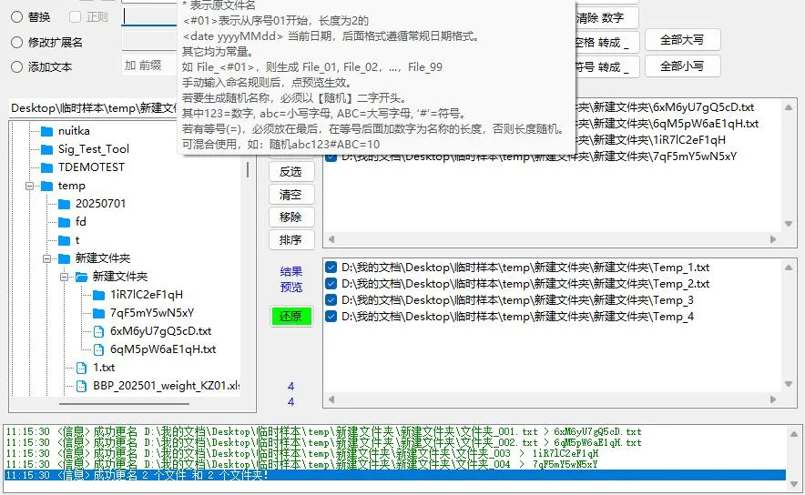 多文件多格式文件批量重命名工具 Renamer v1.2的第3张图片